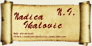 Nadica Ikalović vizit kartica